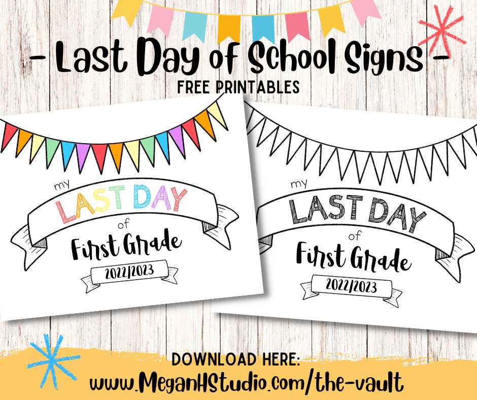 last day of school free printable