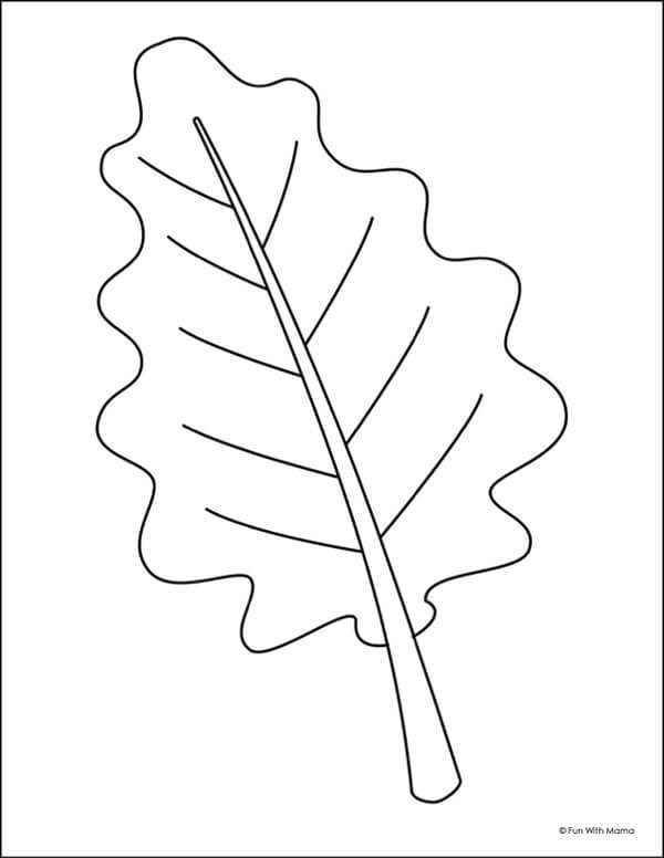 leaf coloring pages printable