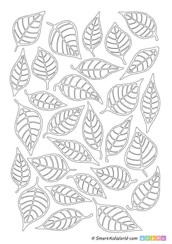 leaf coloring sheets printable