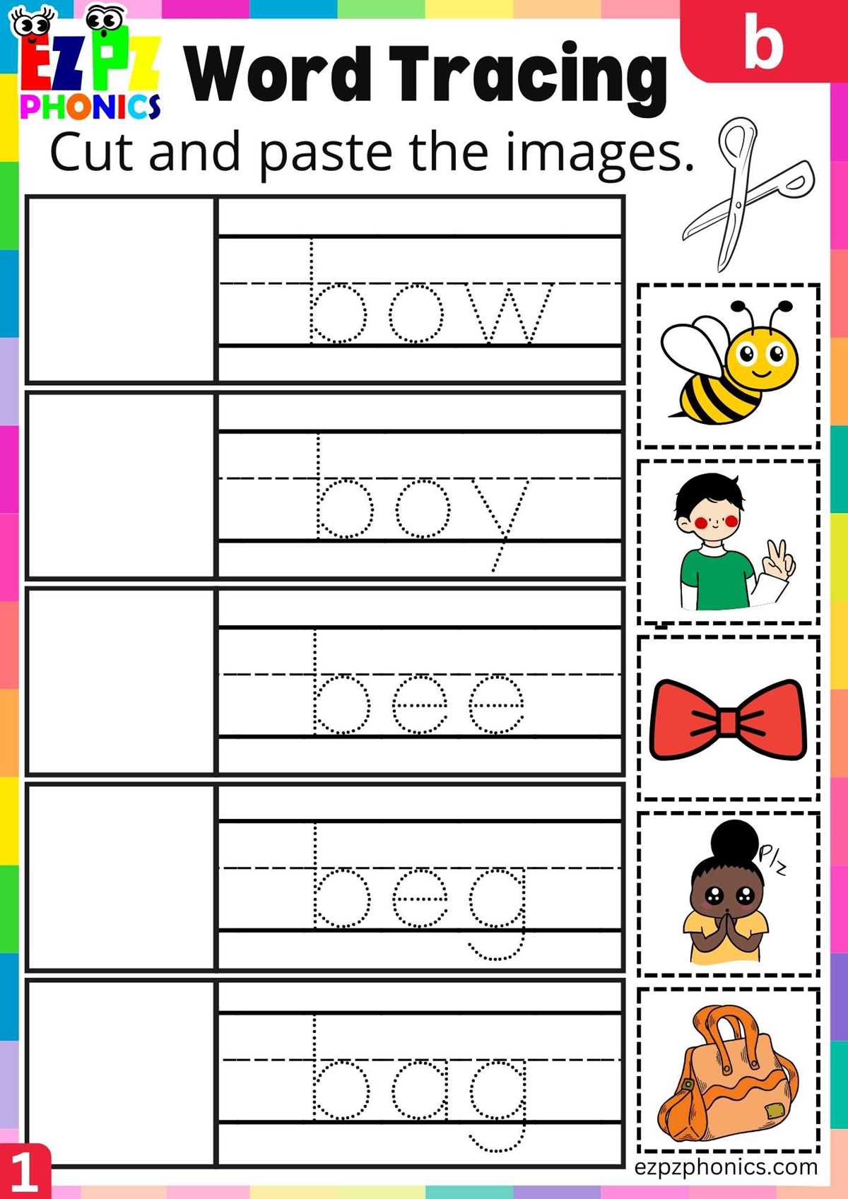 letter b free printable worksheets