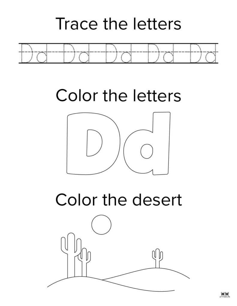 letter d free printable worksheets