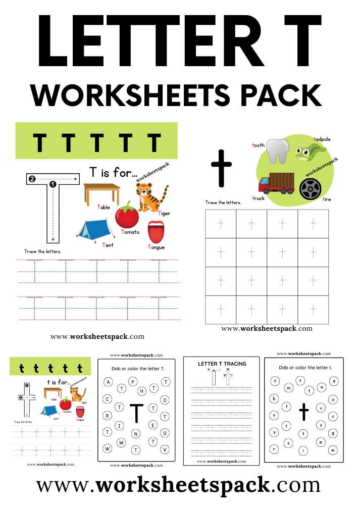 letter t printable worksheets