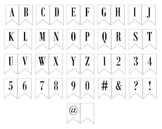 letters printable banner