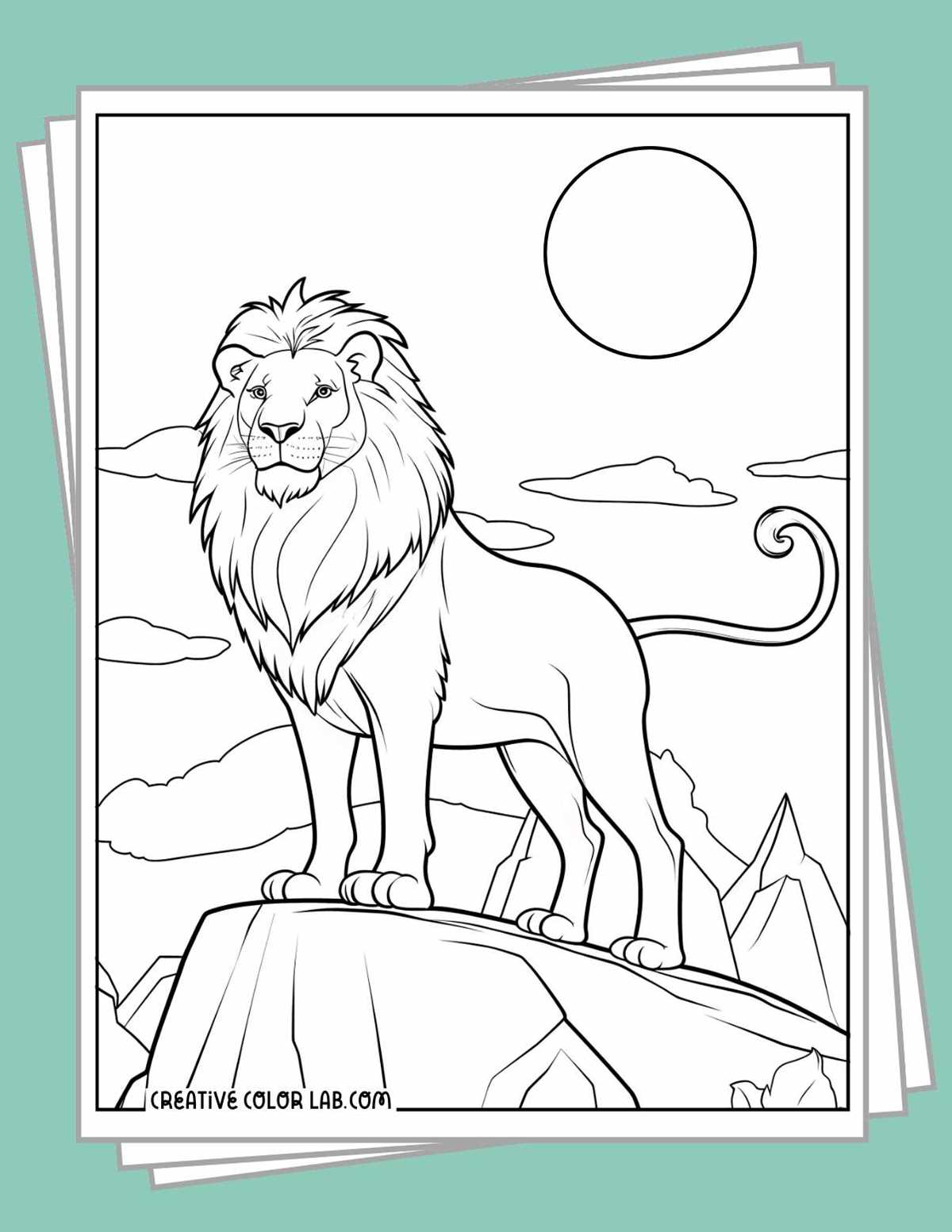 lion coloring pages free printable