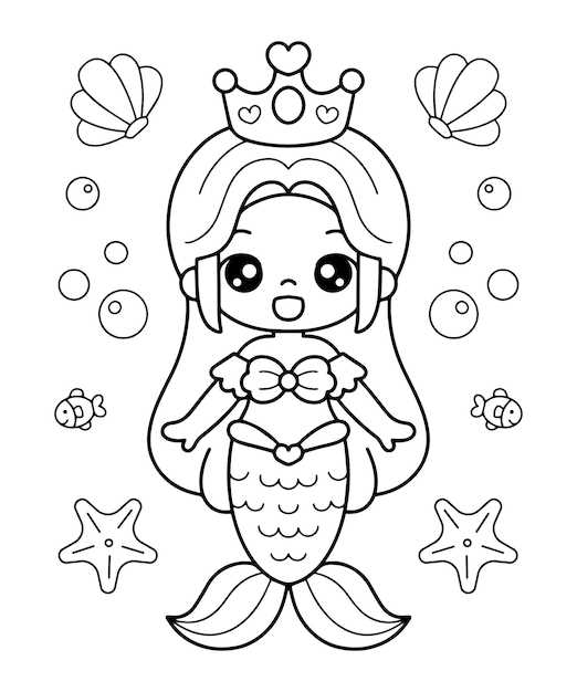 little mermaid coloring pages printable