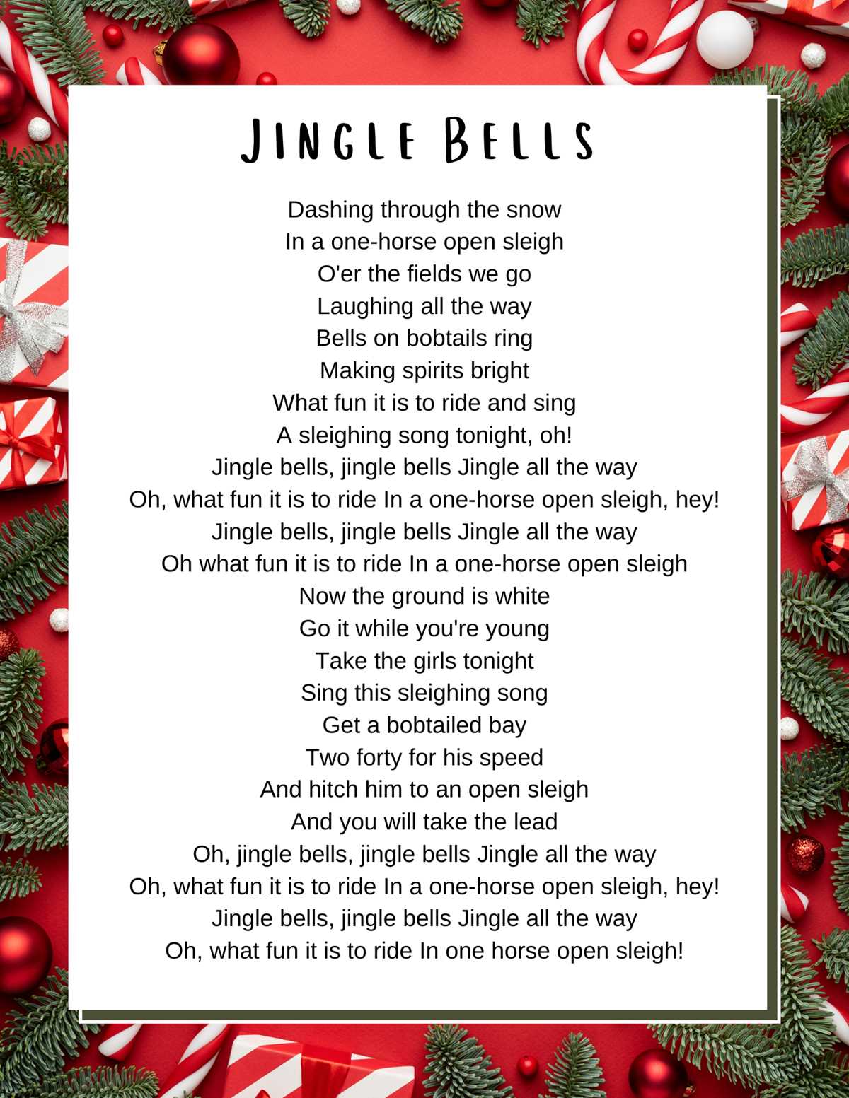 lyrics that are printable