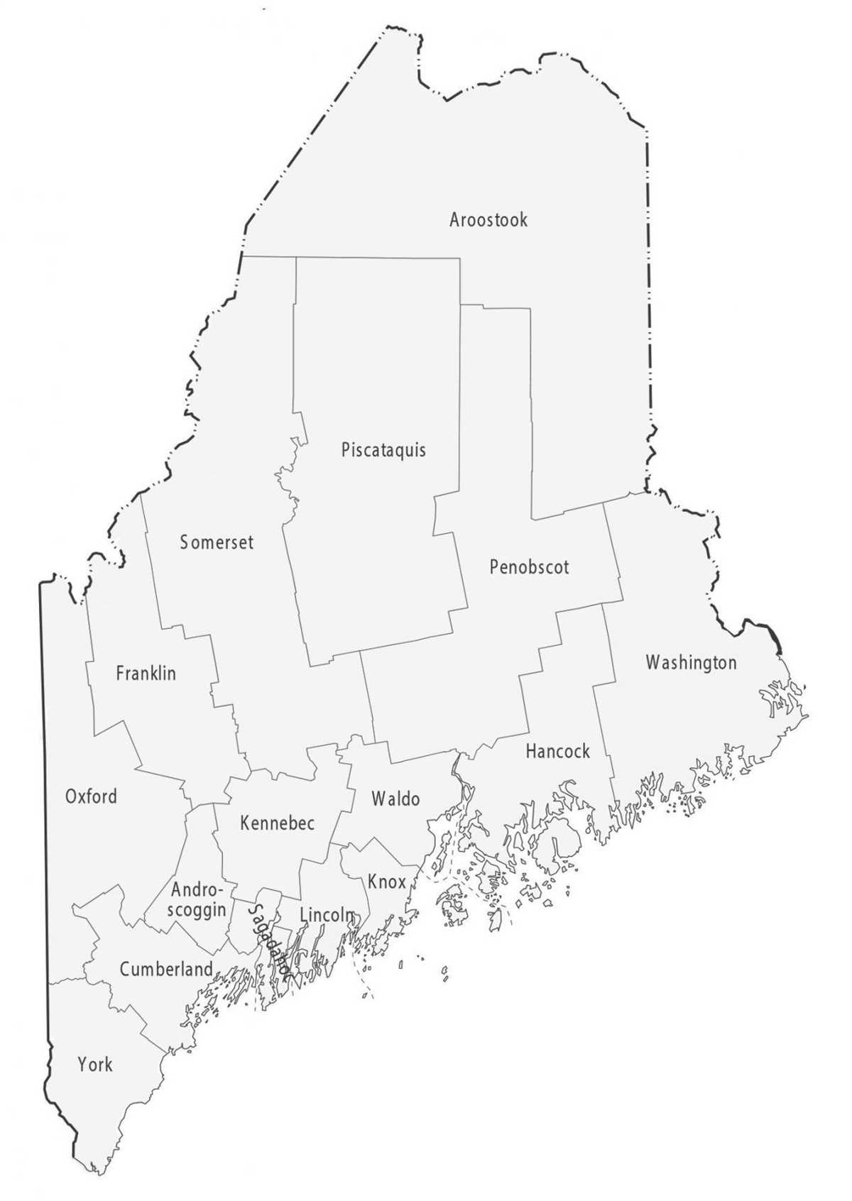 maine county map printable