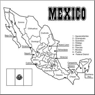 map of mexico printable