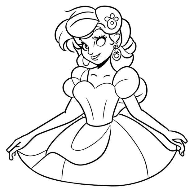 mario coloring page printable