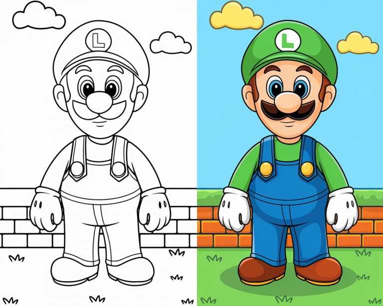 mario luigi printable coloring pages