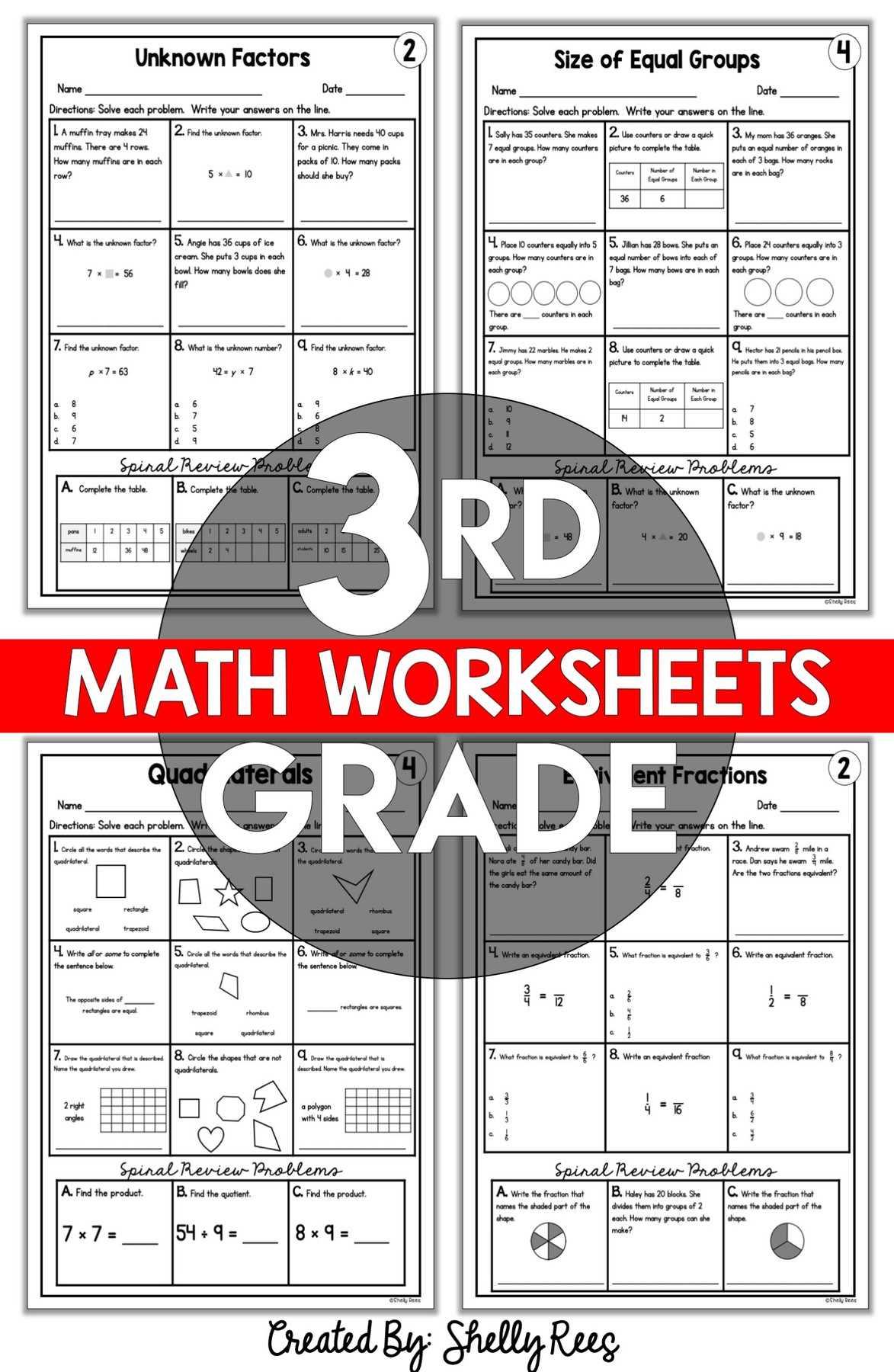 math problems for 3rd graders printable