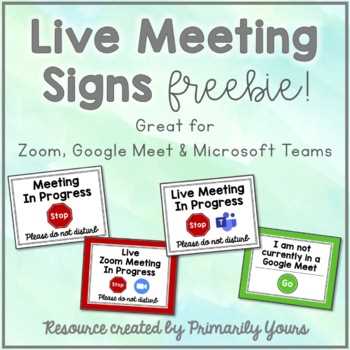 meeting in progress sign printable