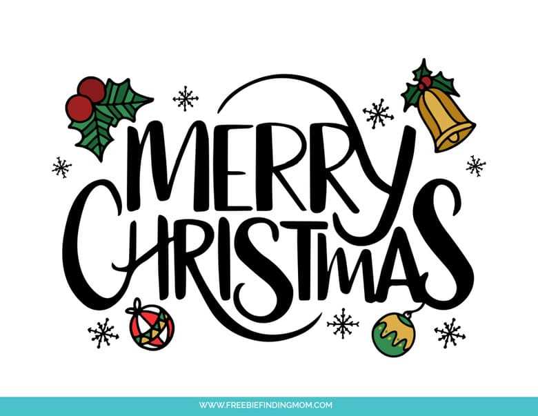 merry christmas free printable