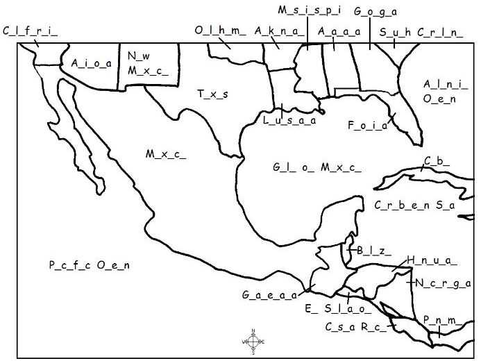 mexico map printable
