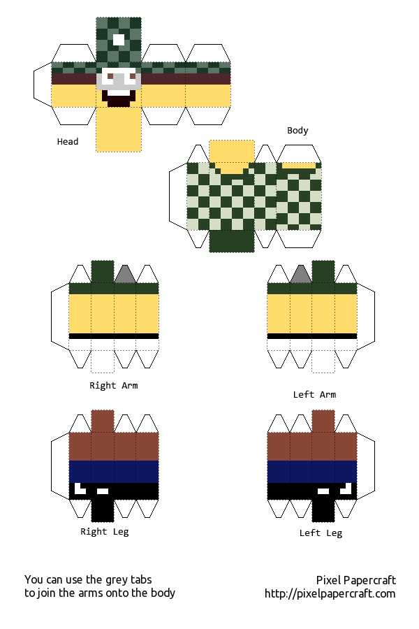 minecraft foldable printables
