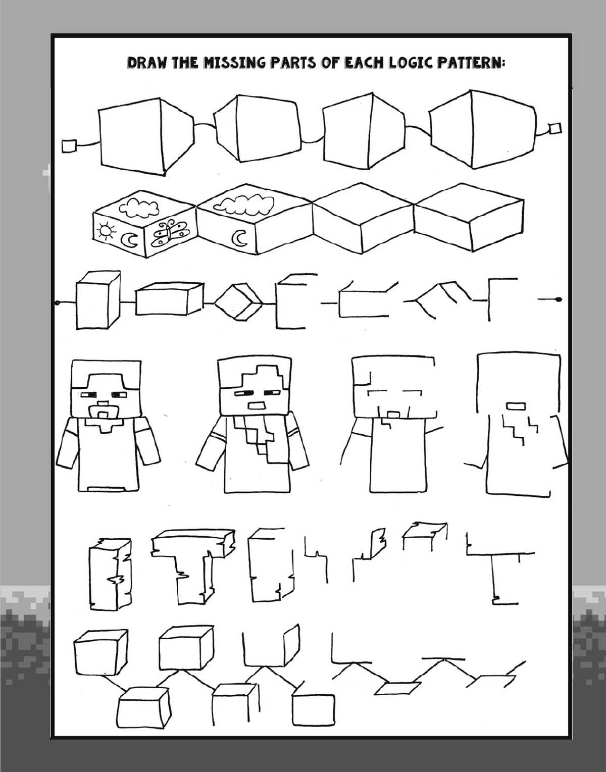 minecraft maze printable