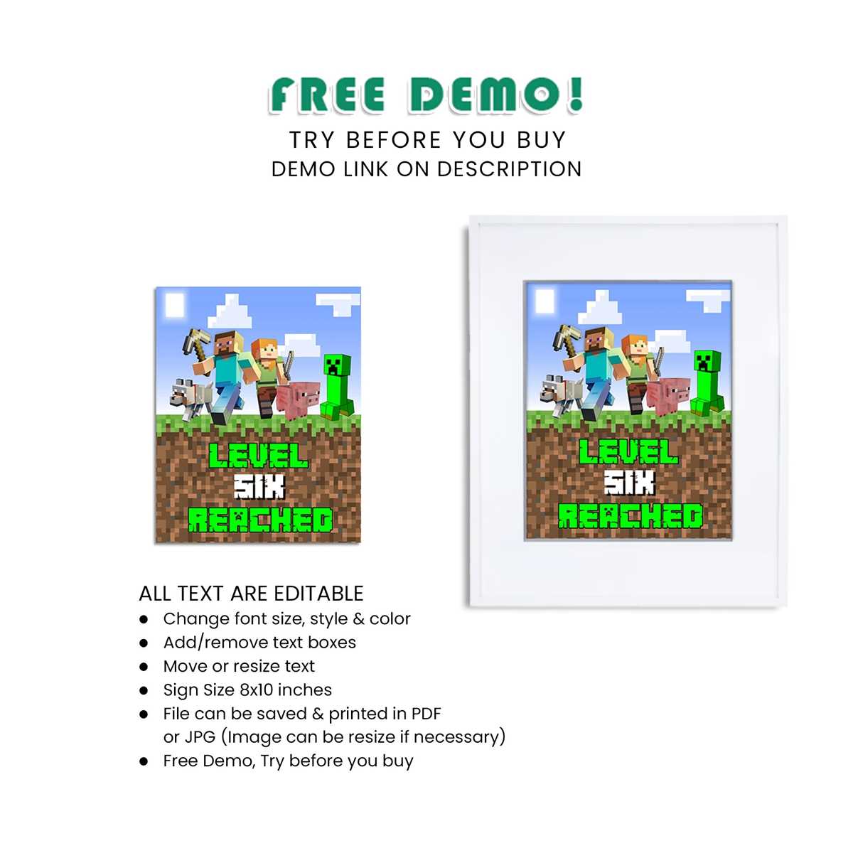minecraft sign printable