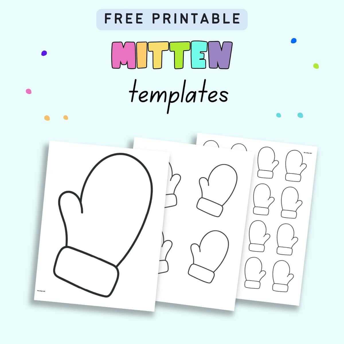 mitten template free printable