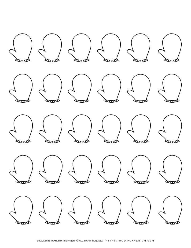mittens free printable