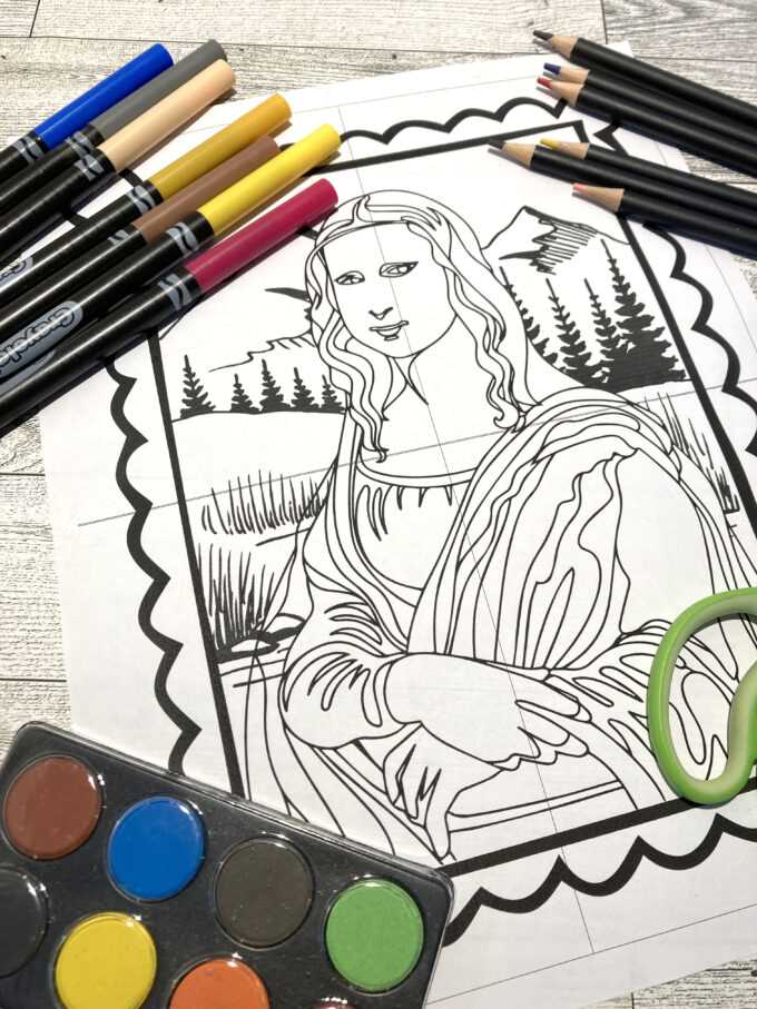 mona lisa printable