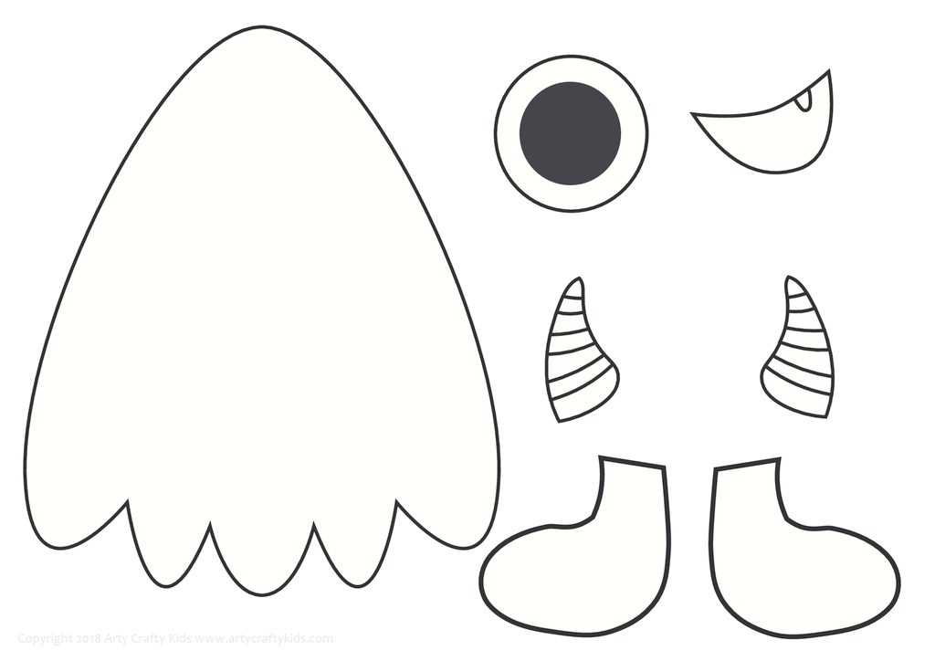 monster template printable