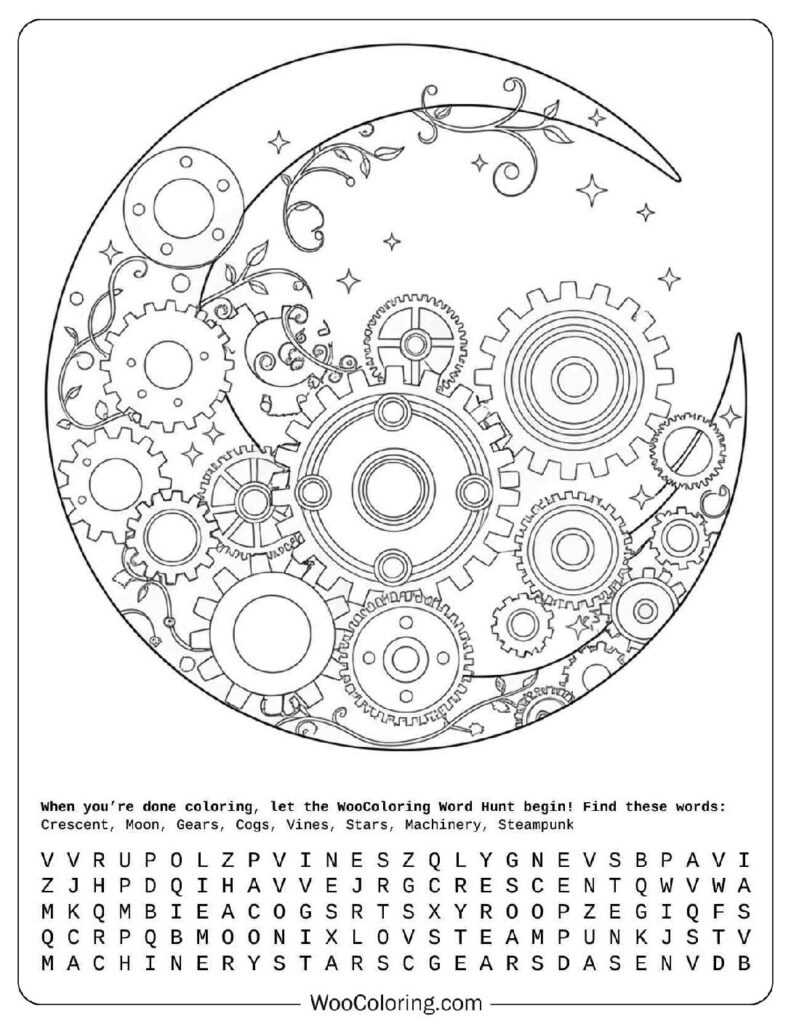moon adult coloring pages printable