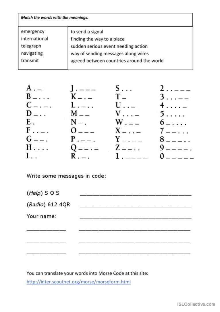 morse code printable