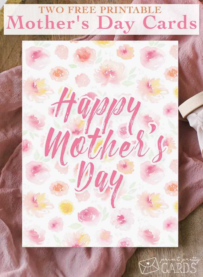 mothers day card free printable