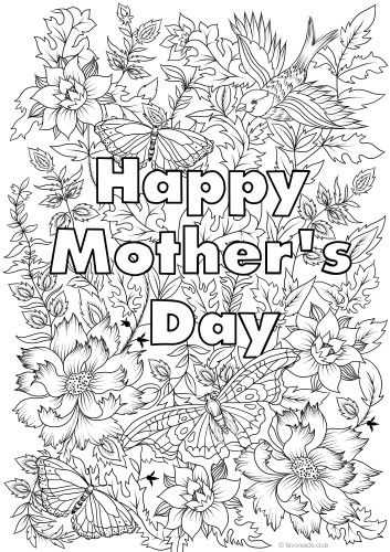 mothers day coloring pages printable