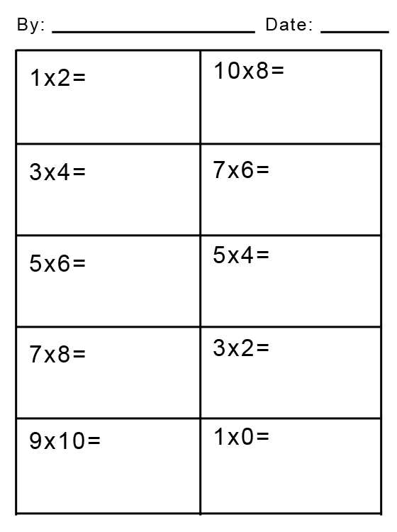 multiplication math worksheets printable