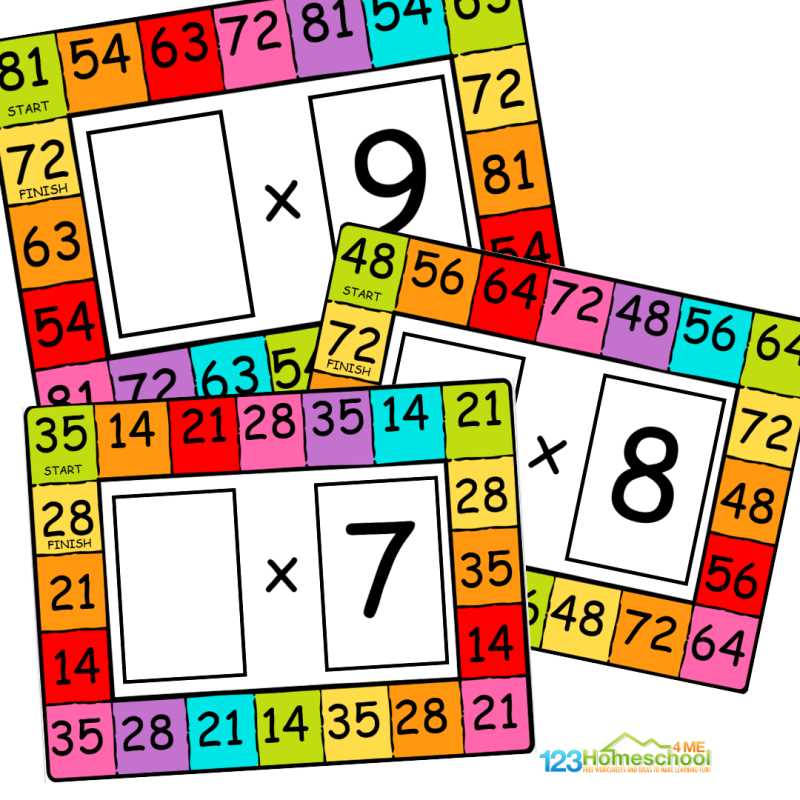 multiplication squares printable