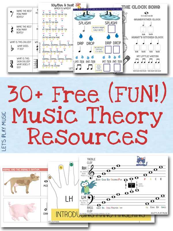 music theory printables