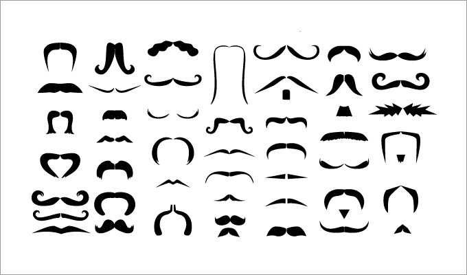 mustache printable template