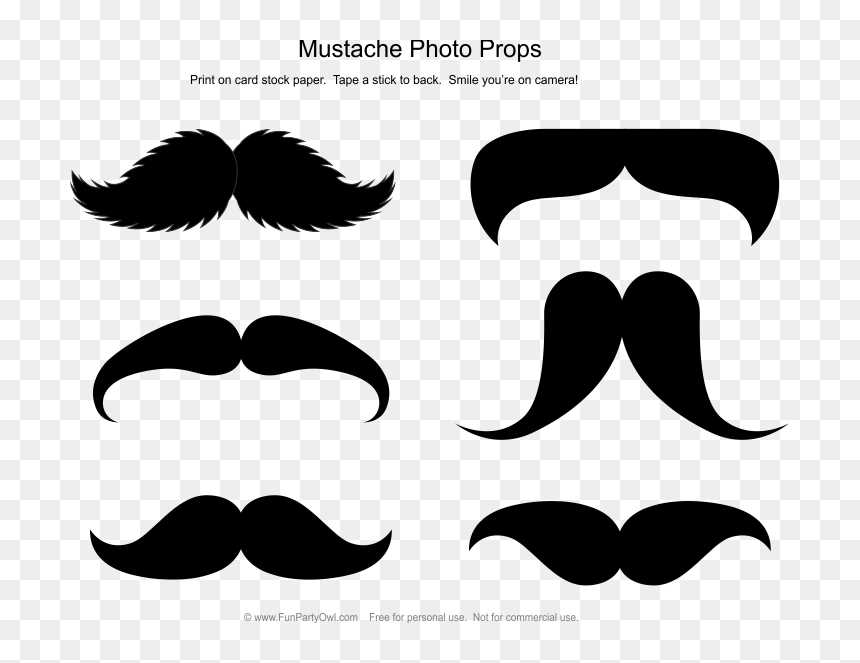 mustache printable template