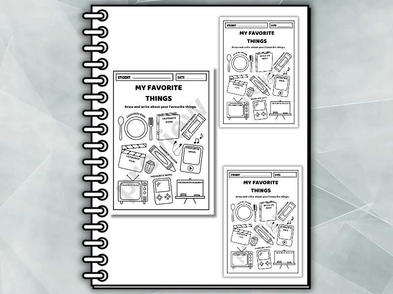 my favorite things printable