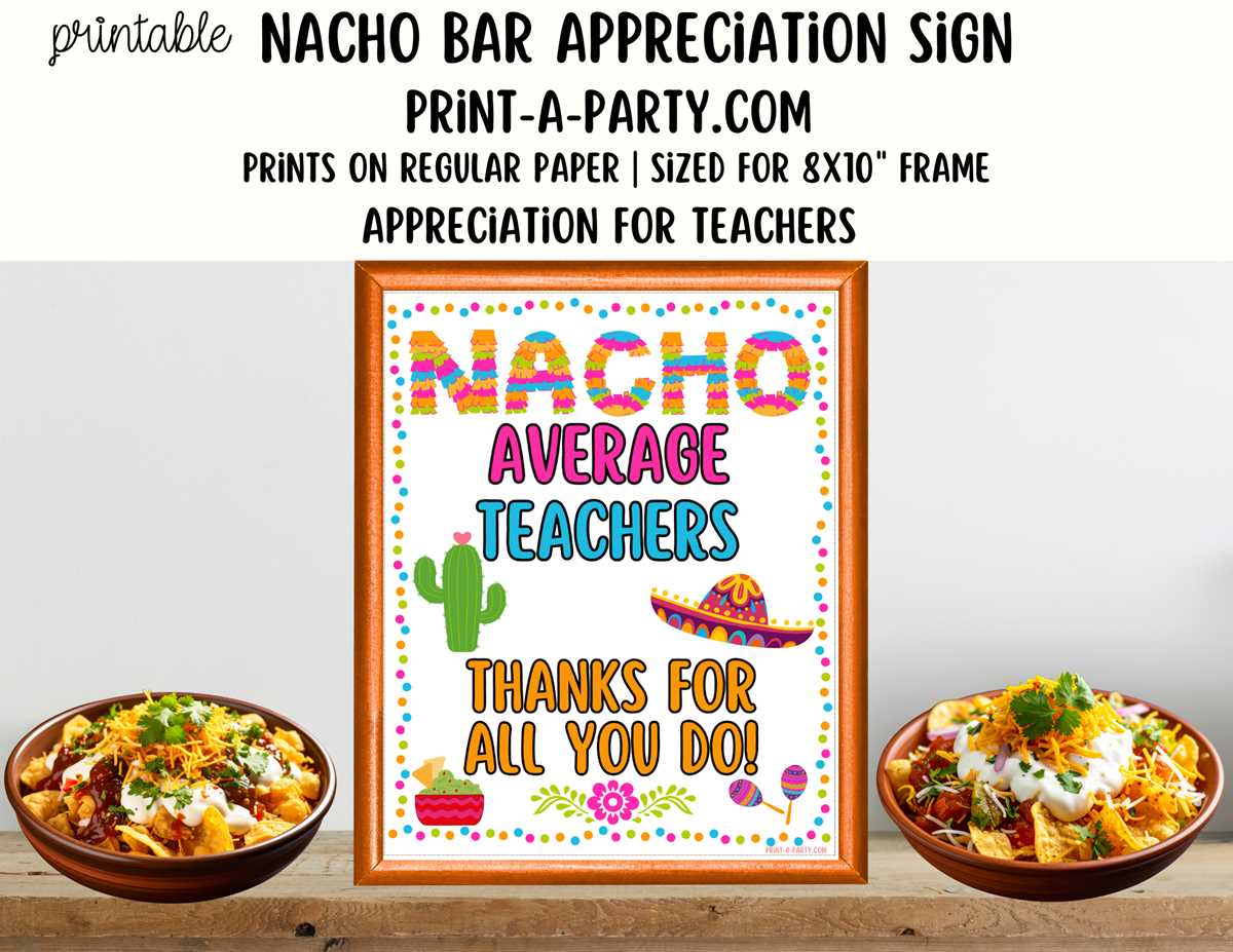 nacho average principal free printable