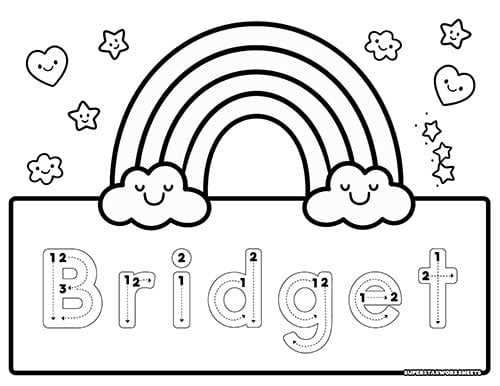 name trace printable free