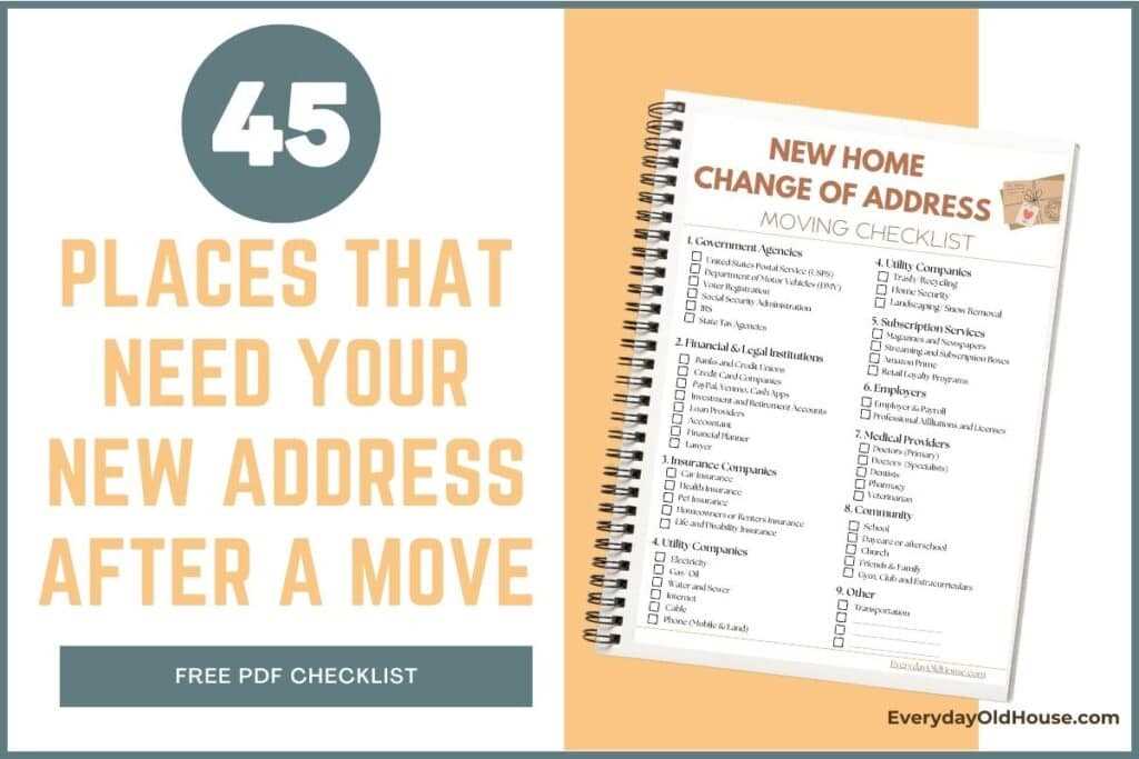 new home checklist printable