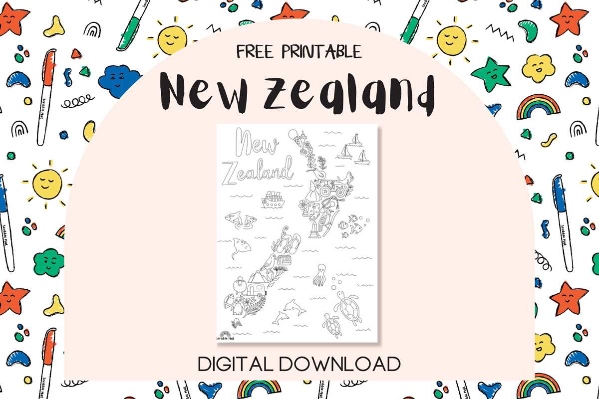 new zealand printable map
