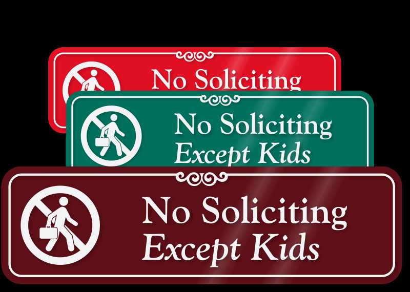 no soliciting sign printable