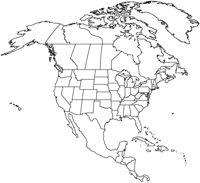 north america printable blank map