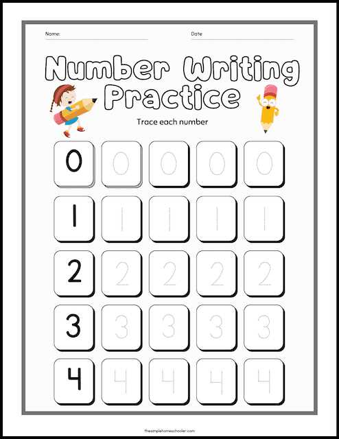 number practice printables