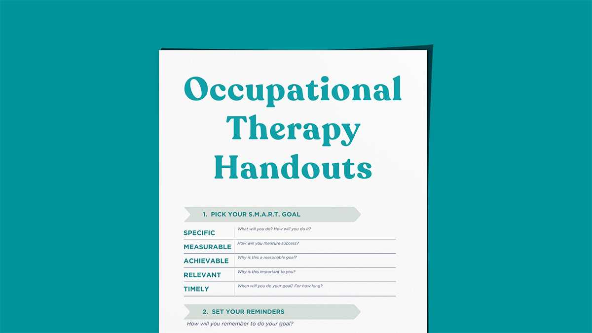 occupational therapy printables