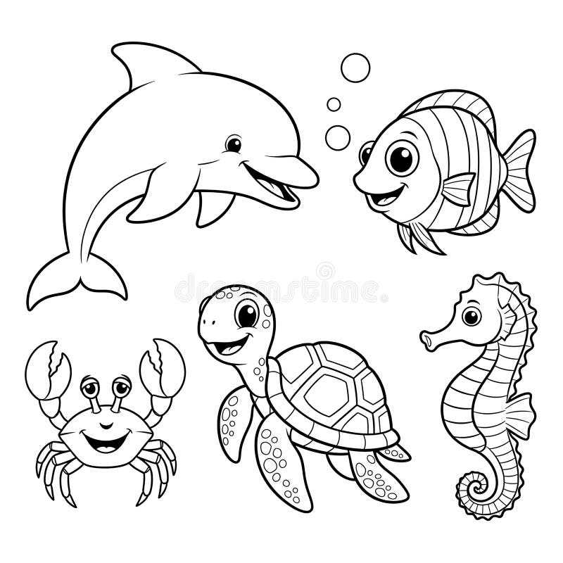 ocean animals coloring pages printable