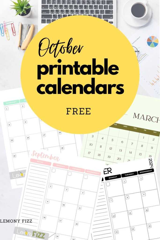 october printable calander