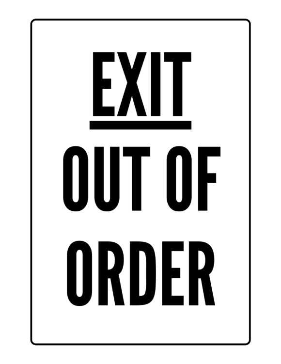 out of order sign free printable