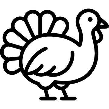 outline of a turkey printable