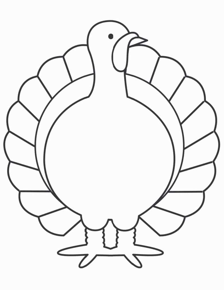 outline of a turkey printable