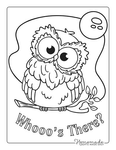 owl printable coloring pages