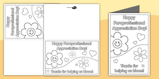 paraprofessional thank you card printable
